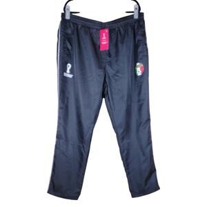 NWT Fifa World Cup Qatar 2022 Mexico Soccer Casual Black Men's Joggers Pants